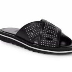 Charles David BL Sneaky Rocker Studded Criss Cross Slides